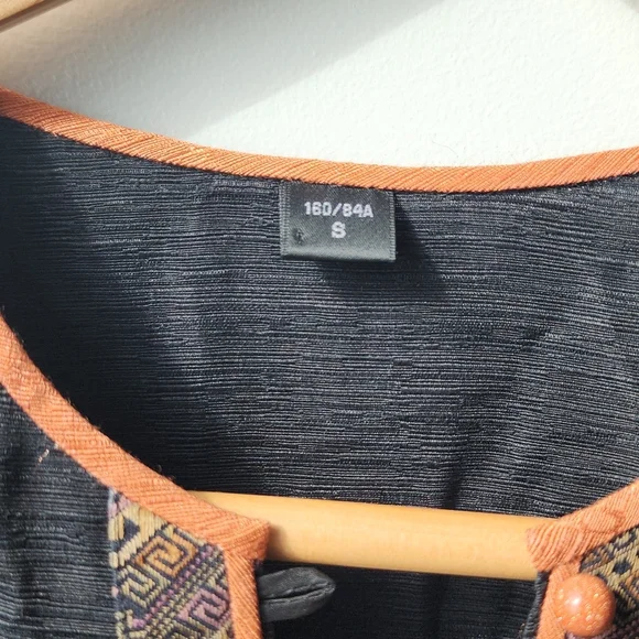 Vintage Silk Viscose Tapestry Jacquard Blouse - Picture 3 of 8